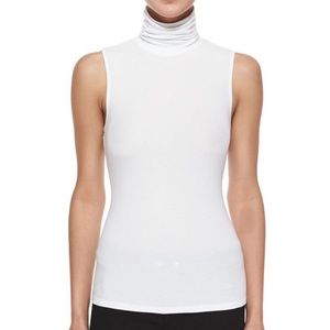 New Theory Wendel Sleeveless Knit Top Size Medium (White)